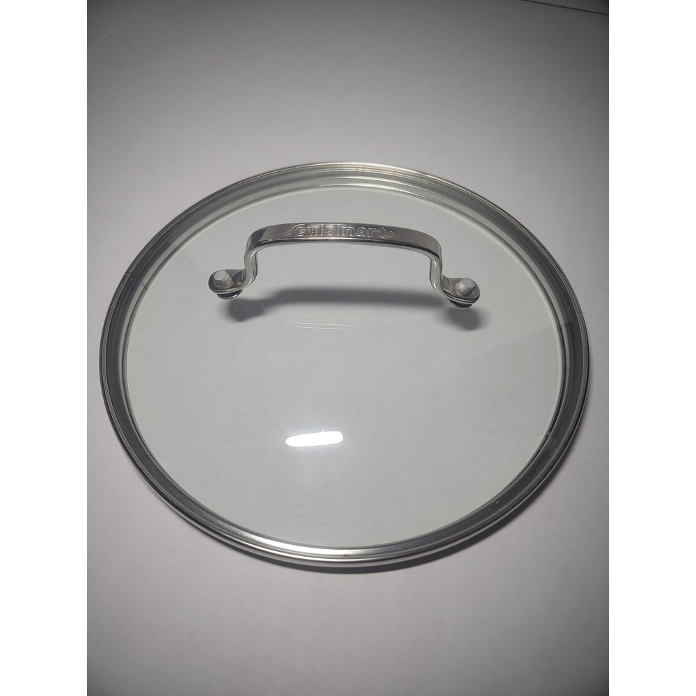 Cuisinart Replacement Glass Lid 9.5 Inch Tempered Glass Stainless Steel Handle